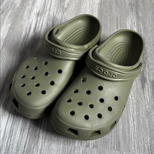 CROCS Olive Slip-On Clogs
